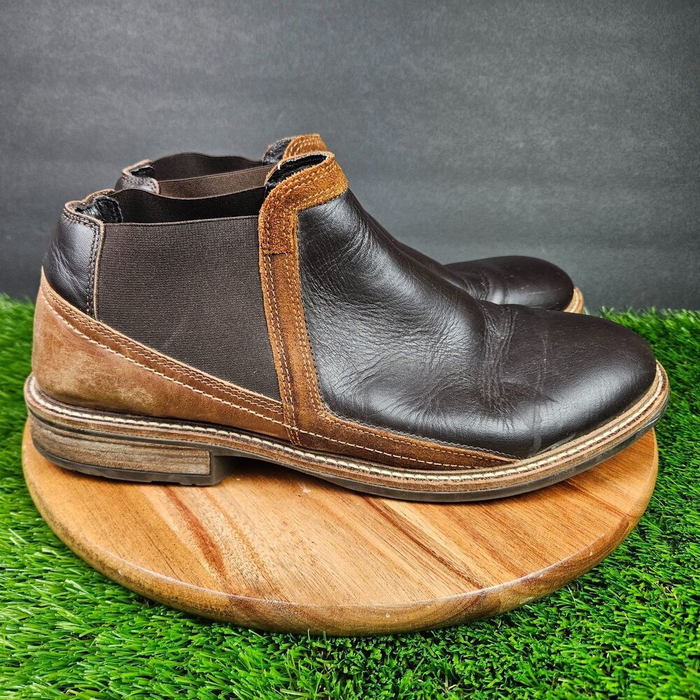 Naot Business Chukka Boots Mens Size 9 Brown Ankle Slip Resistant Shock Relief